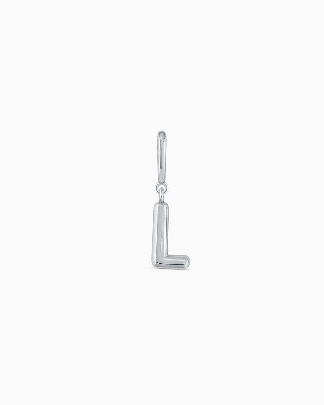 Alphabet Helium Parker Charm || option:: Silver Plated, L