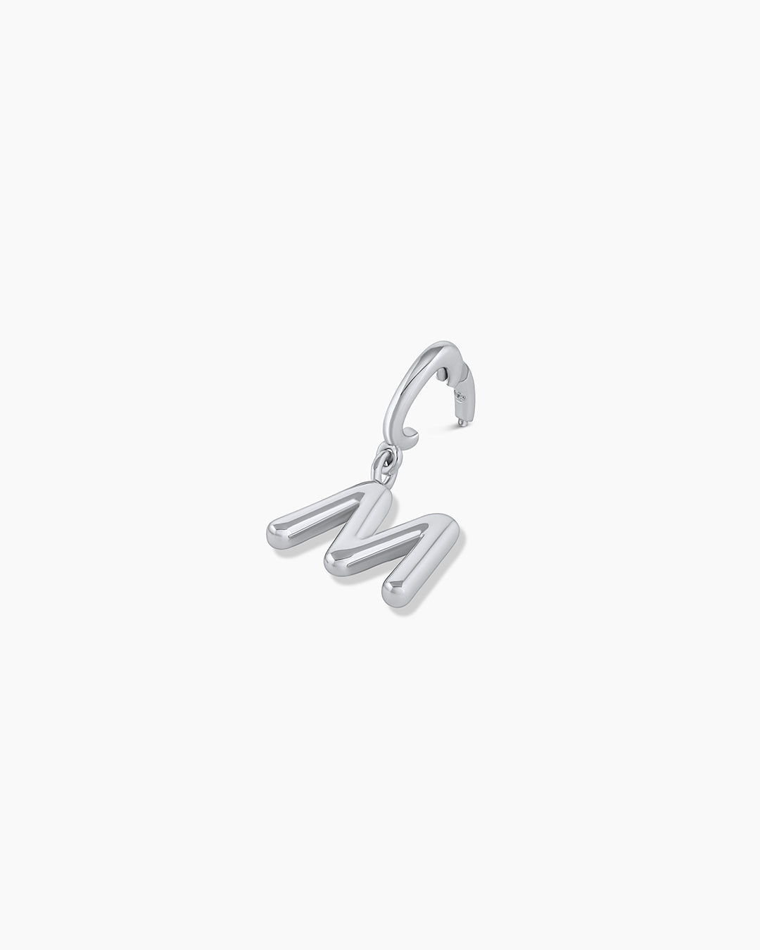 Alphabet Helium Parker Charm || option:: Silver Plated, M