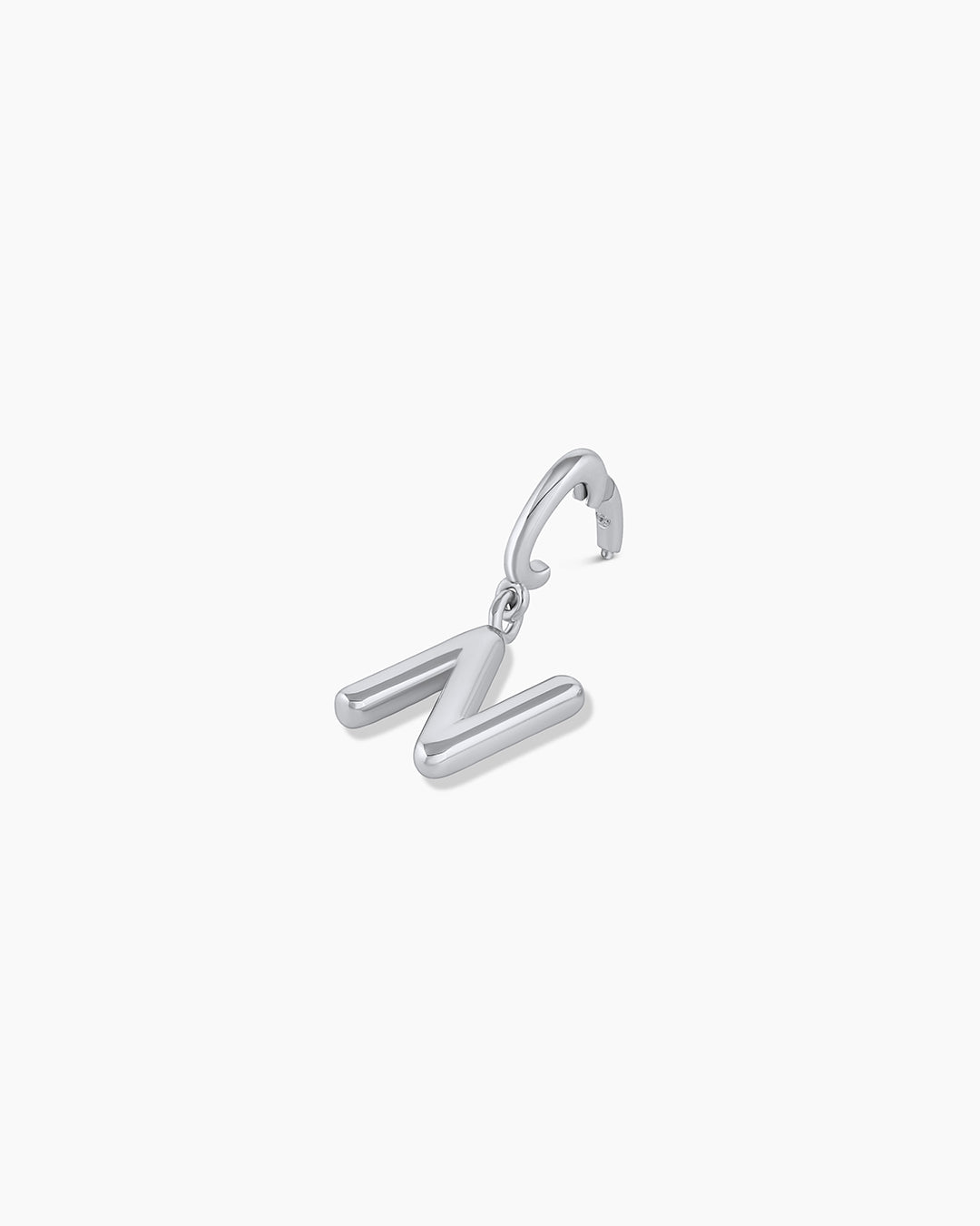 Alphabet Helium Parker Charm || option:: Silver Plated, N