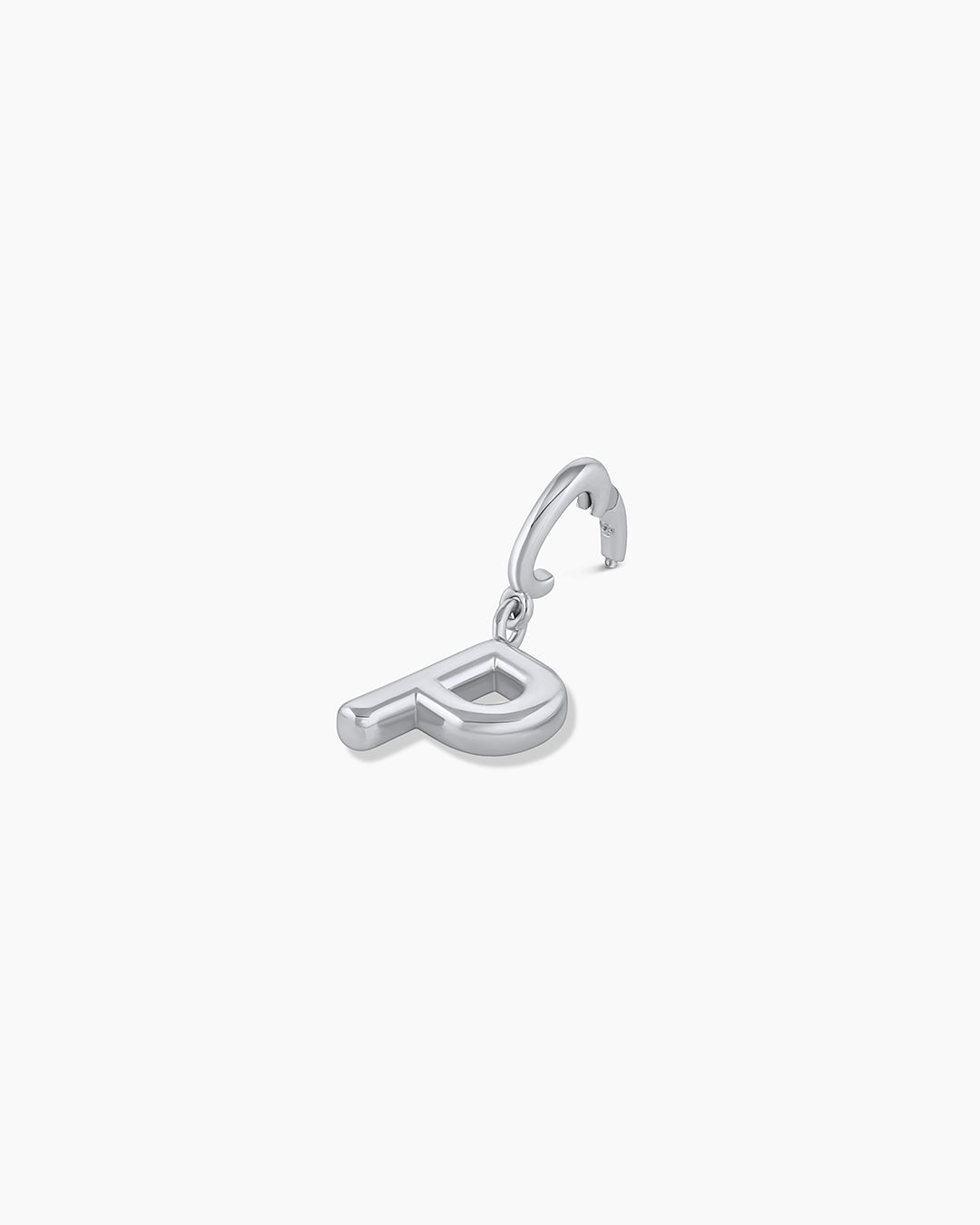 Alphabet Helium Parker Charm || option:: Silver Plated, P