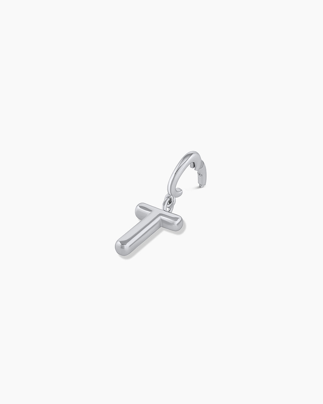 Alphabet Helium Parker Charm || option:: Silver Plated, T