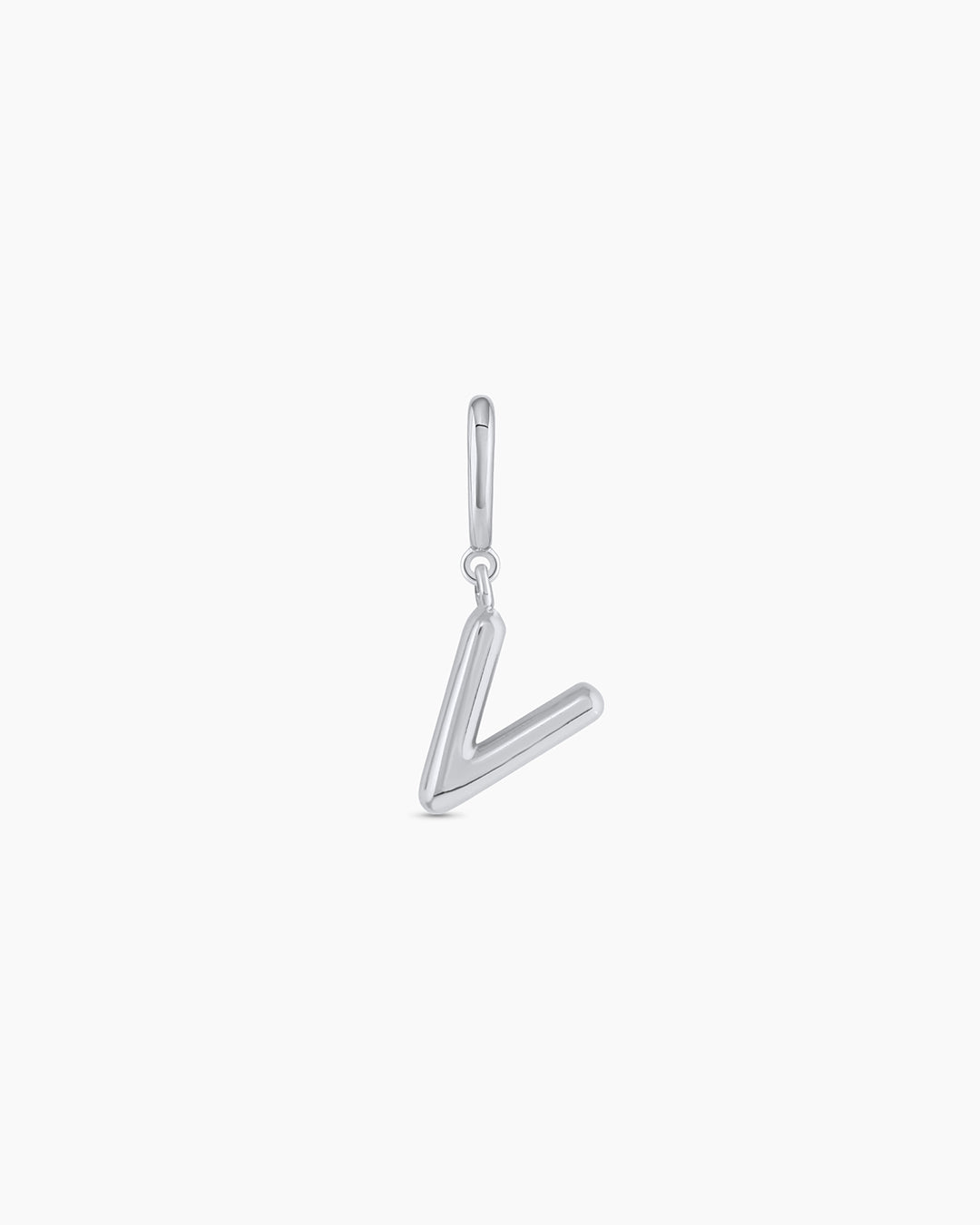 Alphabet Helium Parker Charm || option:: Silver Plated, V