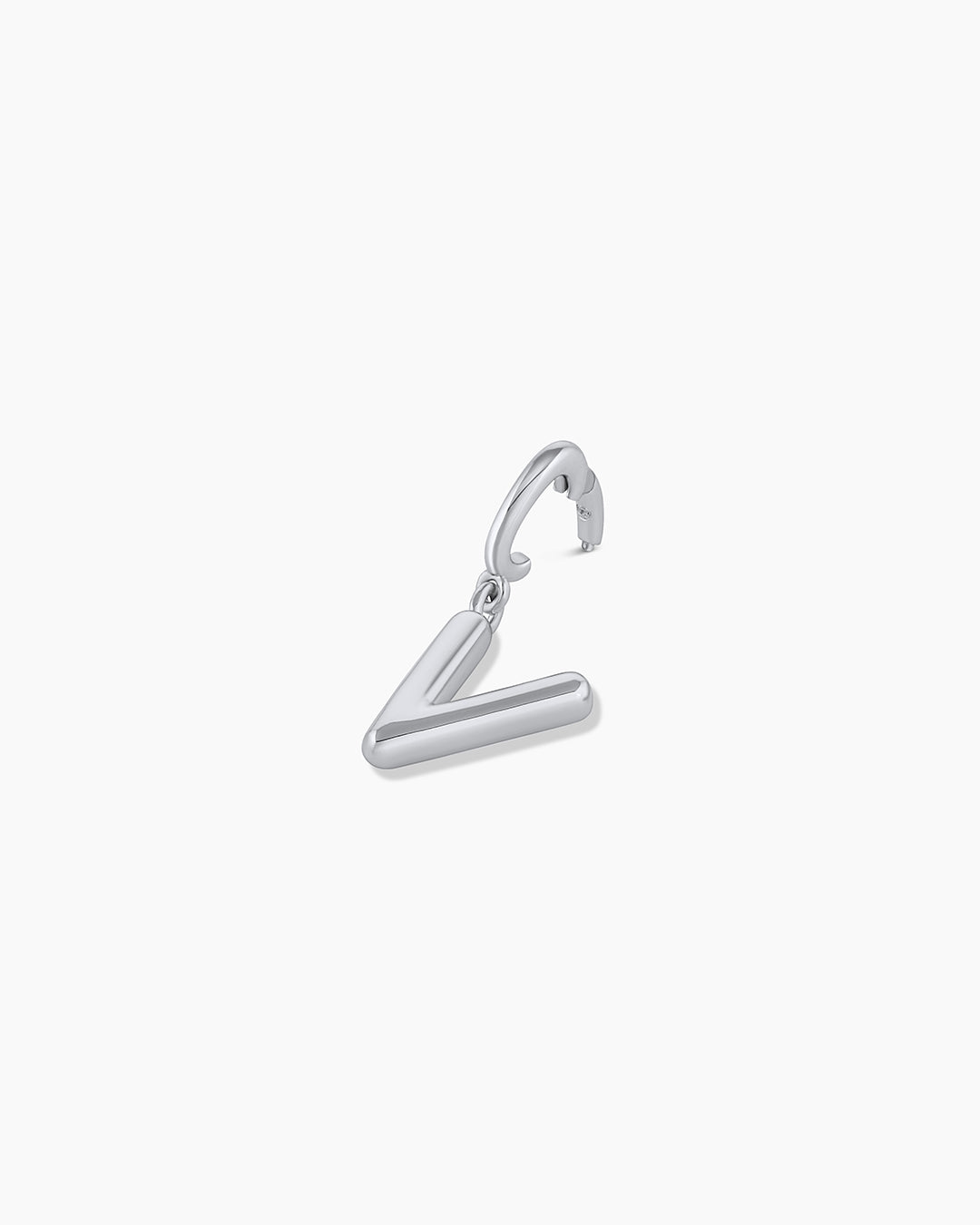 Alphabet Helium Parker Charm || option:: Silver Plated, V