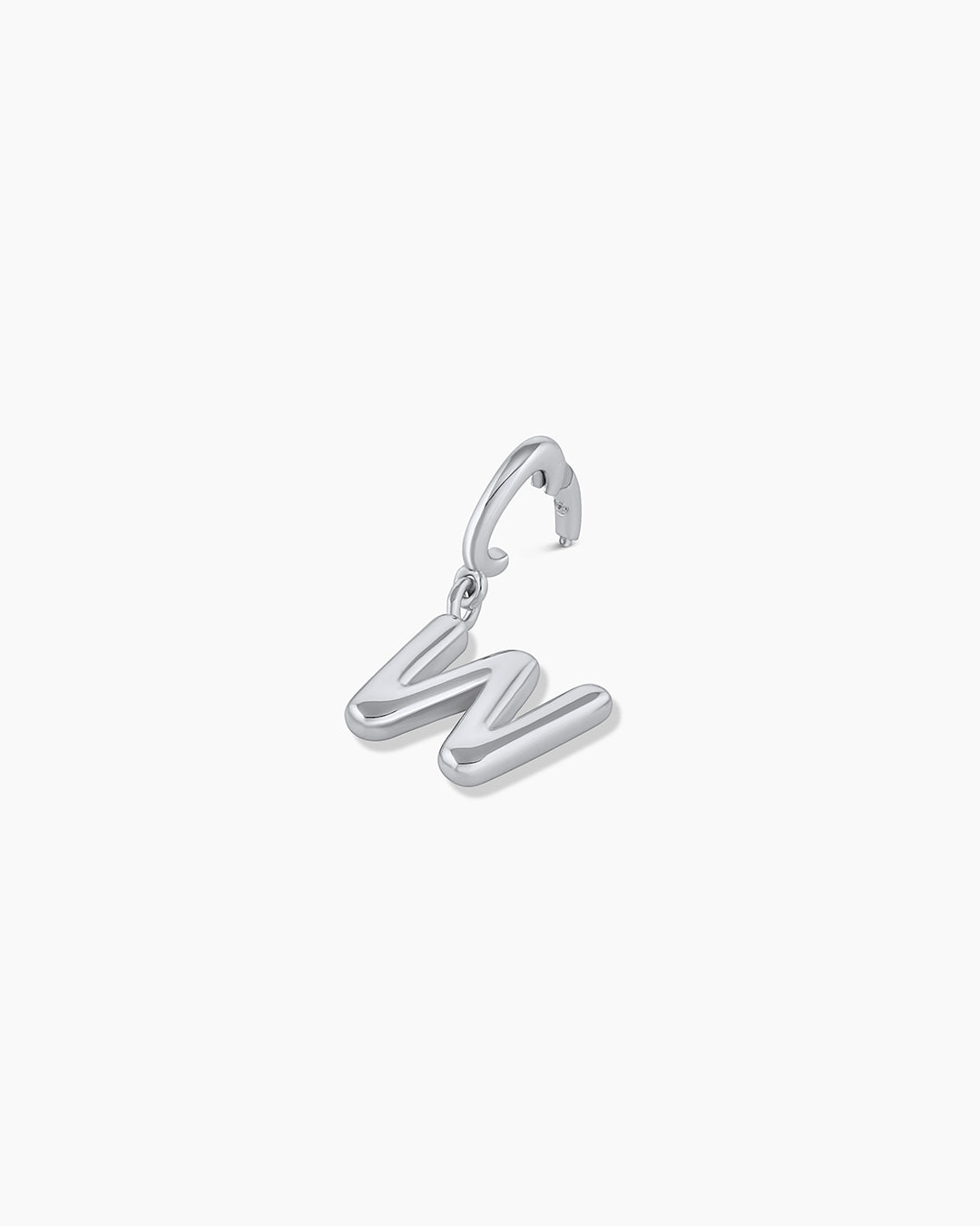 Alphabet Helium Parker Charm || option:: Silver Plated, W