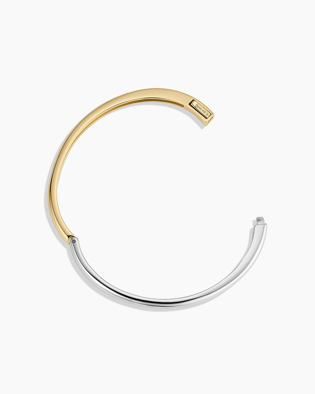 Paseo Mixed Cuff || option::18k Gold & Rhodium Plated, 4mm