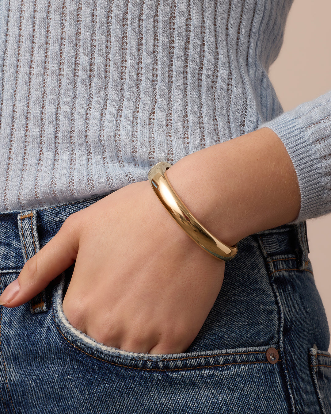 Paseo Cuff || option::18k Gold Plated, 10mm