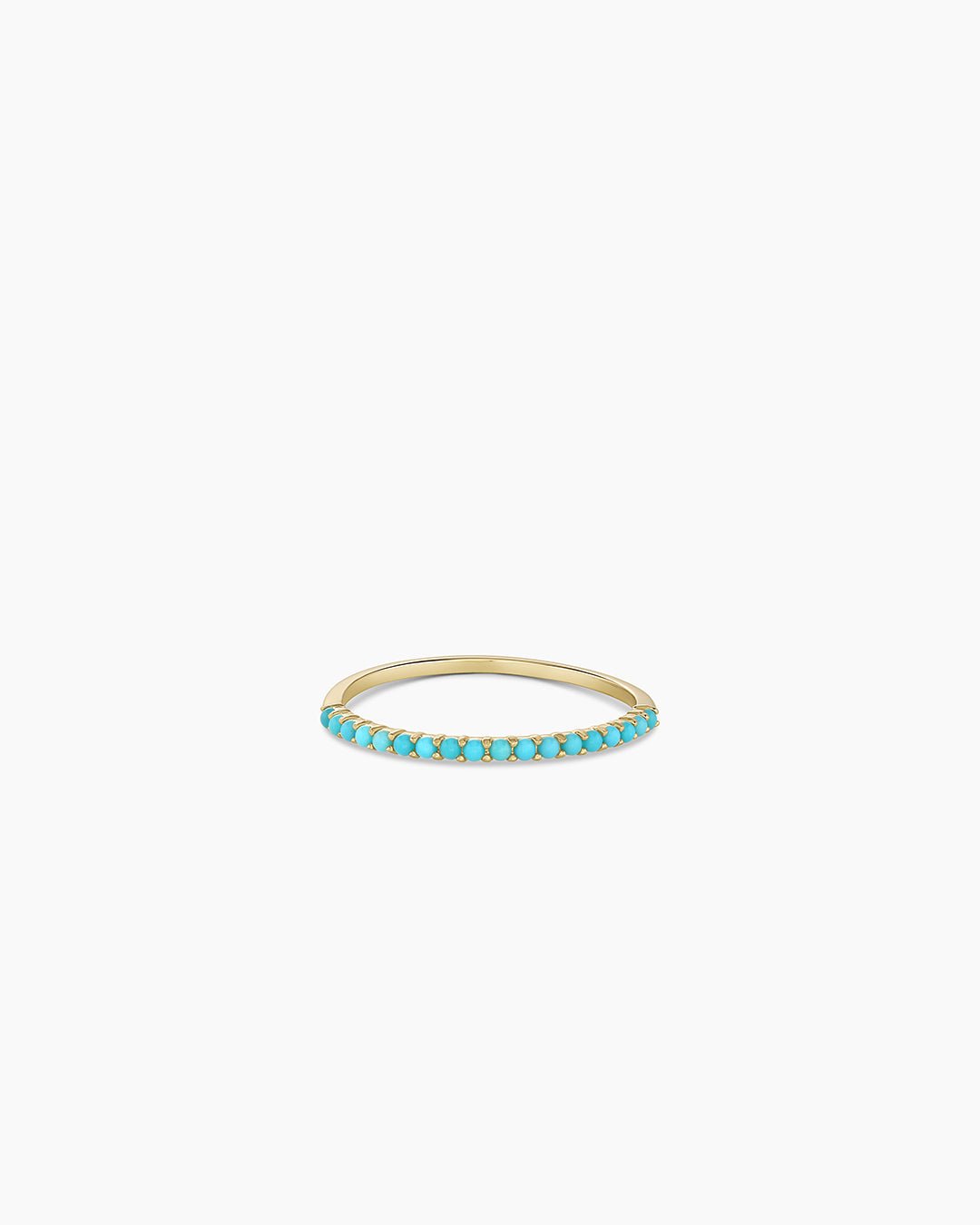 Turquoise Row Ring || option::14k Solid Gold