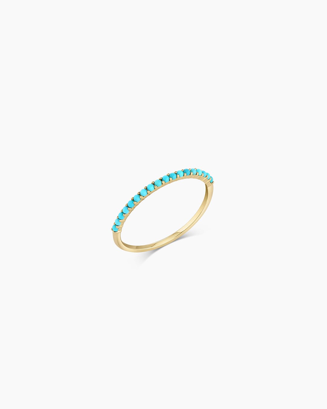 Turquoise Row Ring || option::14k Solid Gold