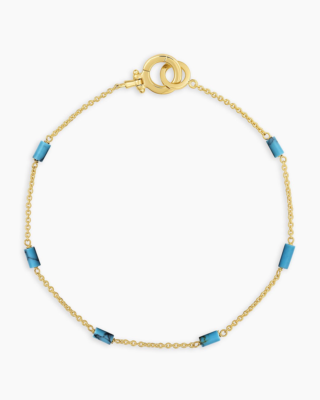 Tatum Bead Bracelet (Turquoise ) || option::Gold Plated, Turquoise