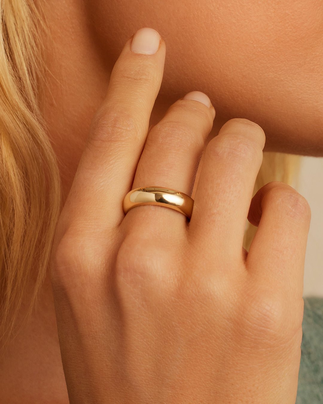14k Gold Lou Helium Statement Ring || option::14k Solid Gold