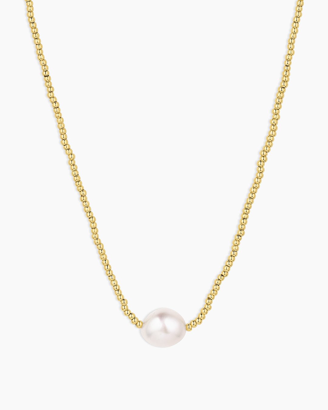 Phoebe Pearl Necklace || option::Gold Plated, Gold 