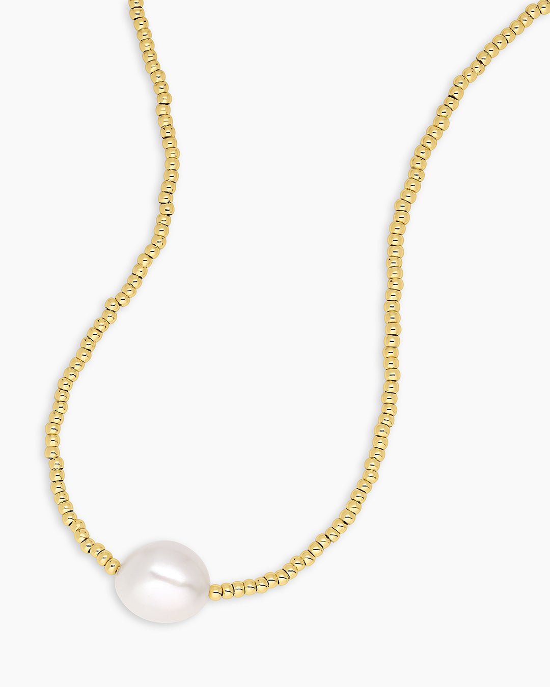 Phoebe Pearl Necklace || option::Gold Plated, Gold