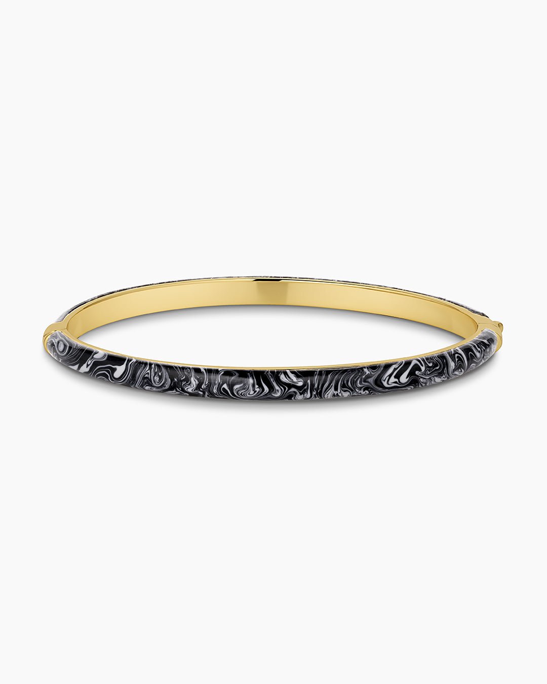 Paseo Marble Cuff || option::Gold Plated, Black Marble