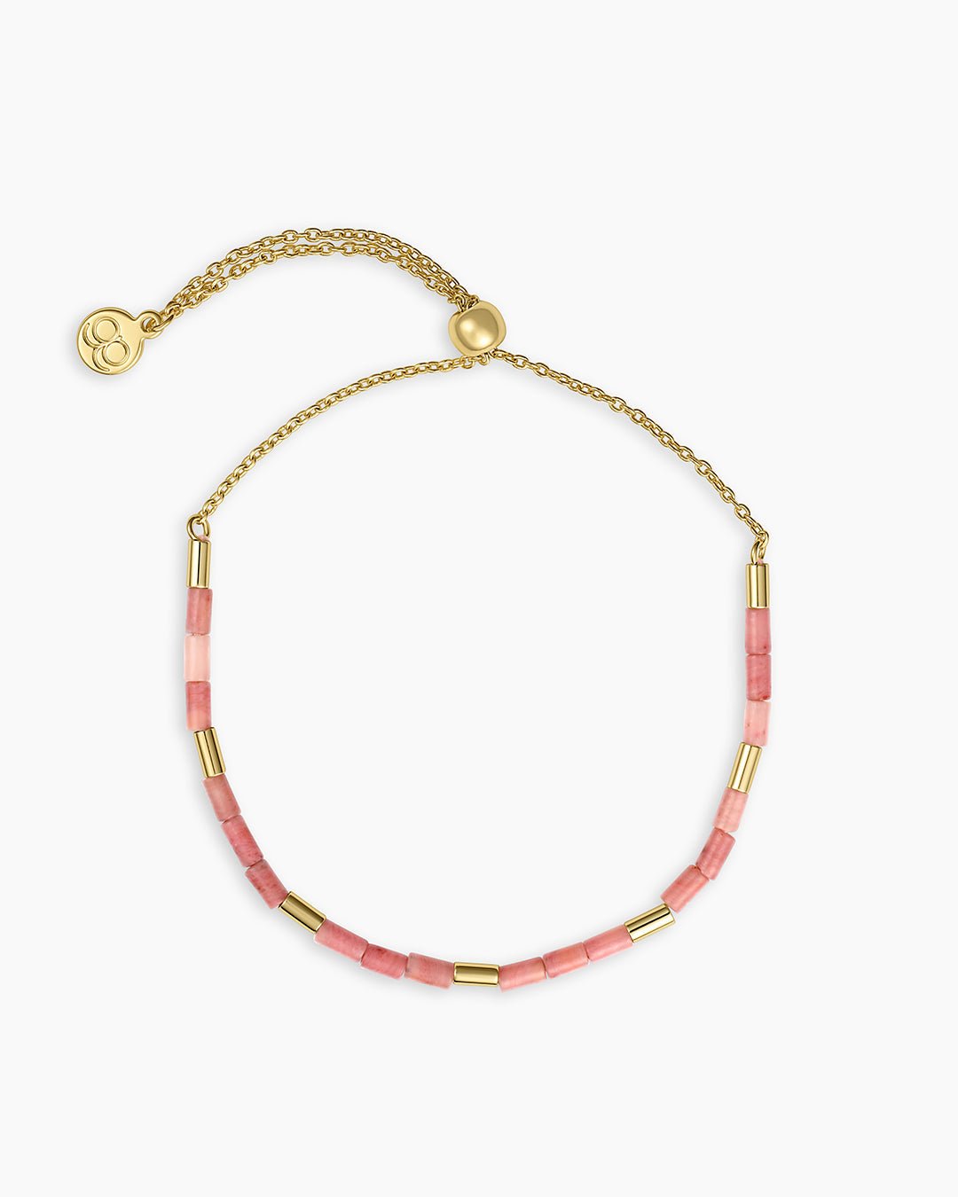 Power Gemstone Tatum Bracelet || option::Gold Plated, Rhodochrosite