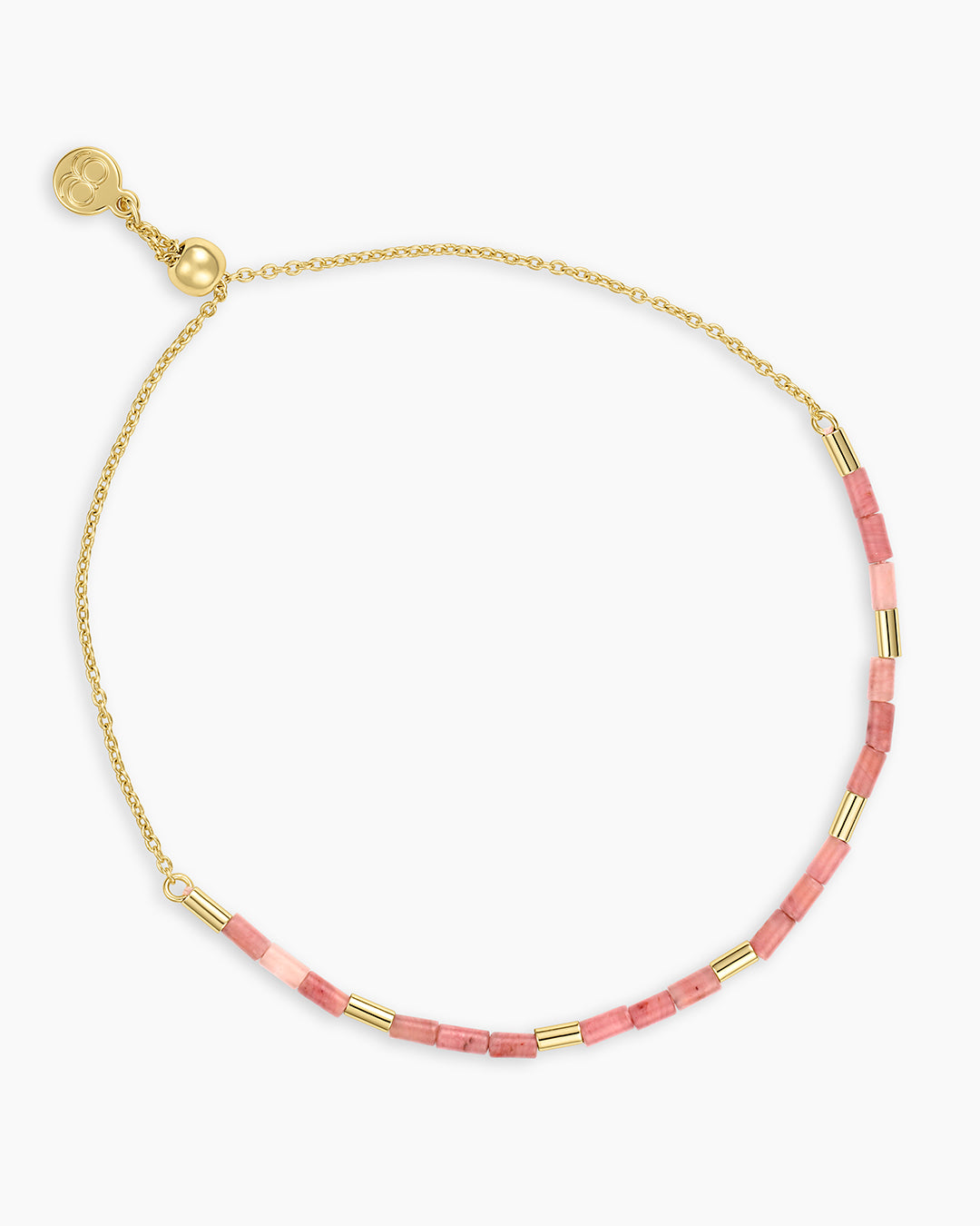 Power Gemstone Tatum Bracelet || option::18k Gold Plated, Rhodochrosite - Compassion