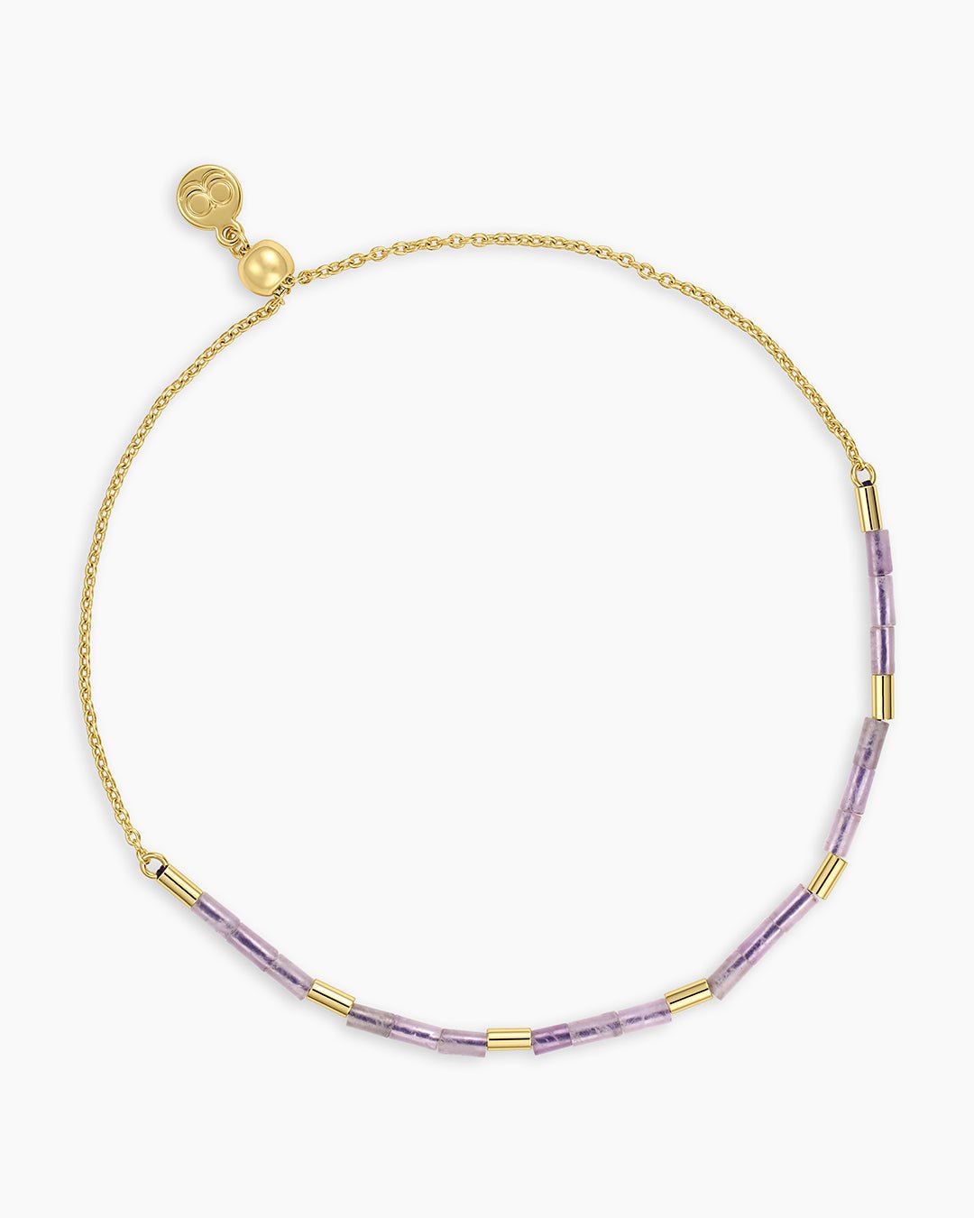 Power Gemstone Tatum Bracelet || option::Gold Plated, Amethyst