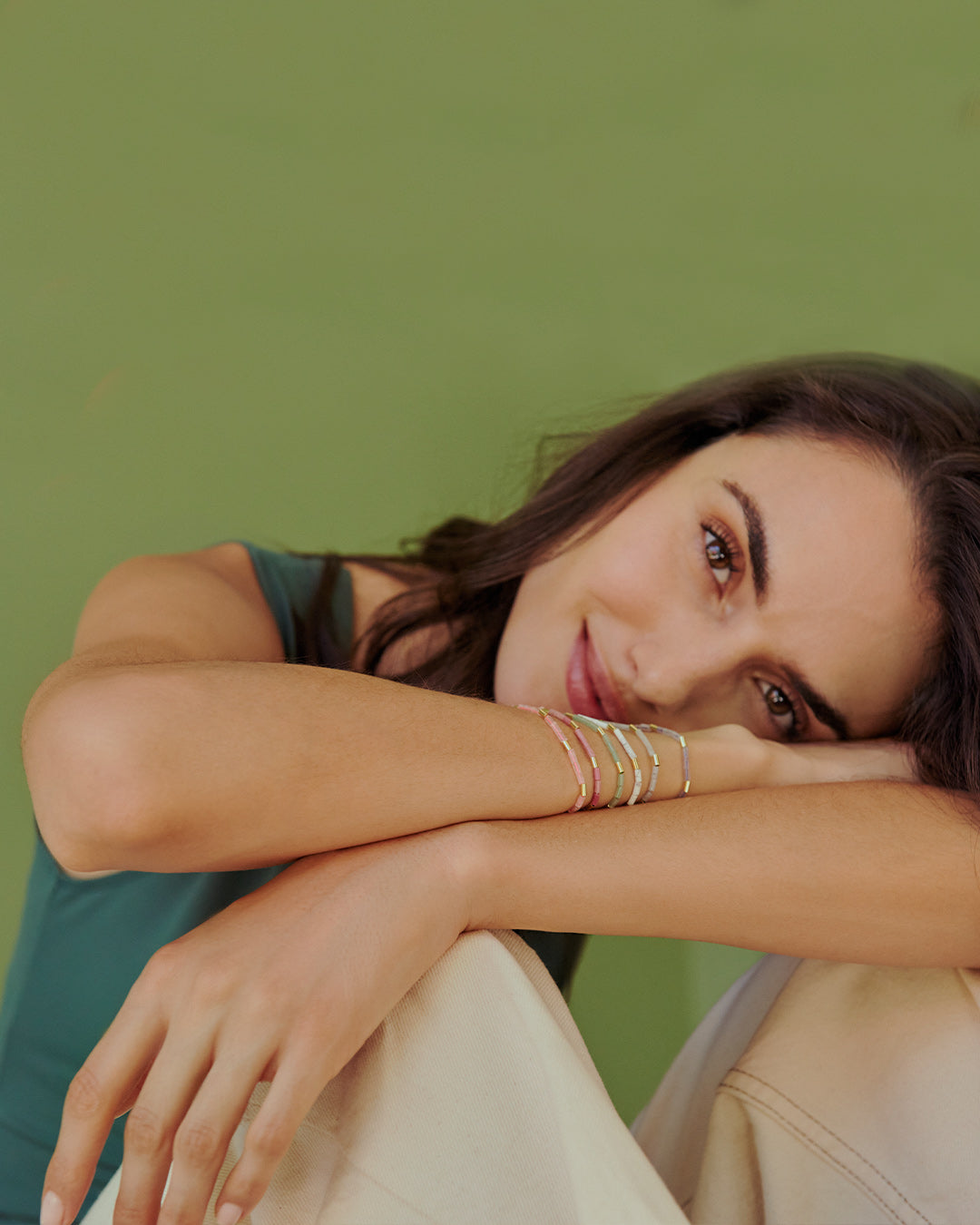 Power Gemstone Tatum Bracelet || option::18k Gold Plated, Amethyst - Tranquility