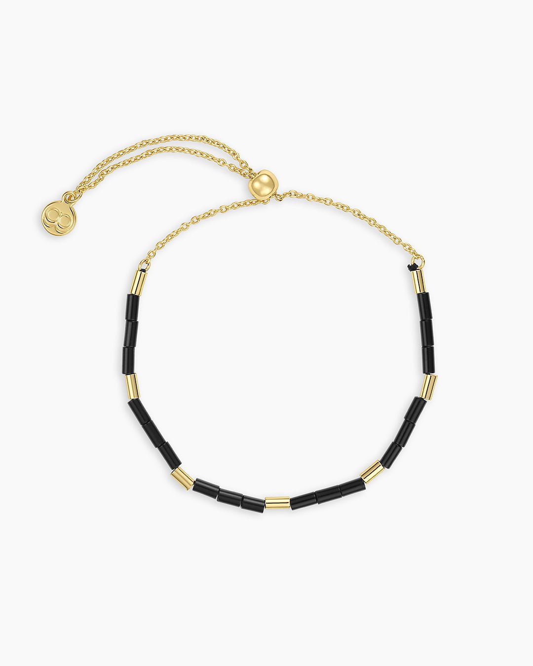 Power Gemstone Tatum Bracelet || option::Gold Plated, Black Onyx