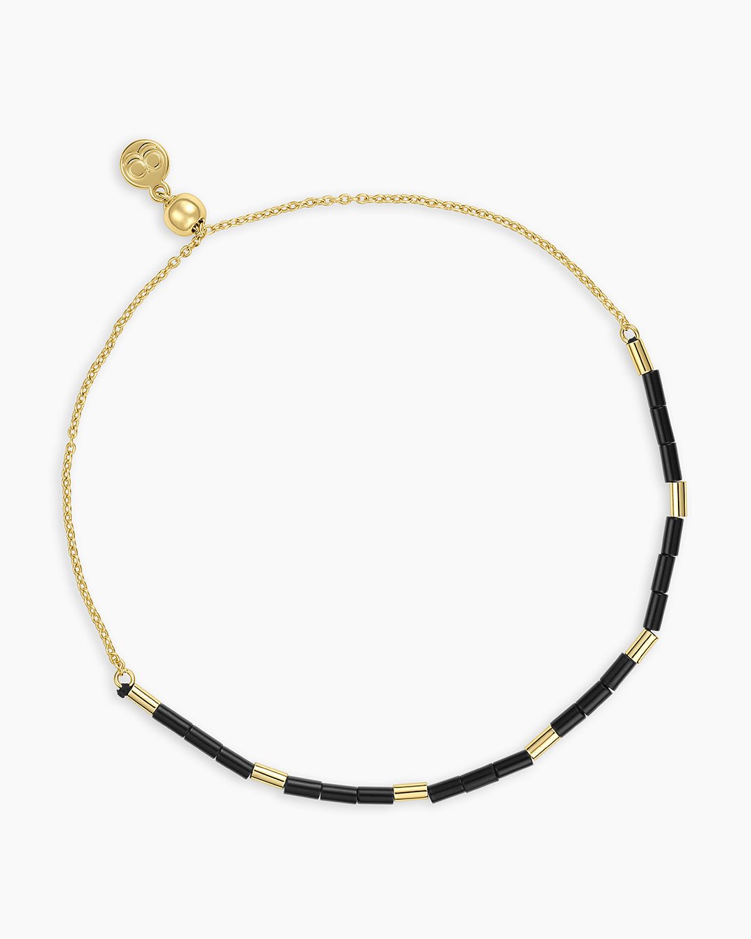 Power Gemstone Tatum Bracelet || option::Gold Plated, Black Onyx