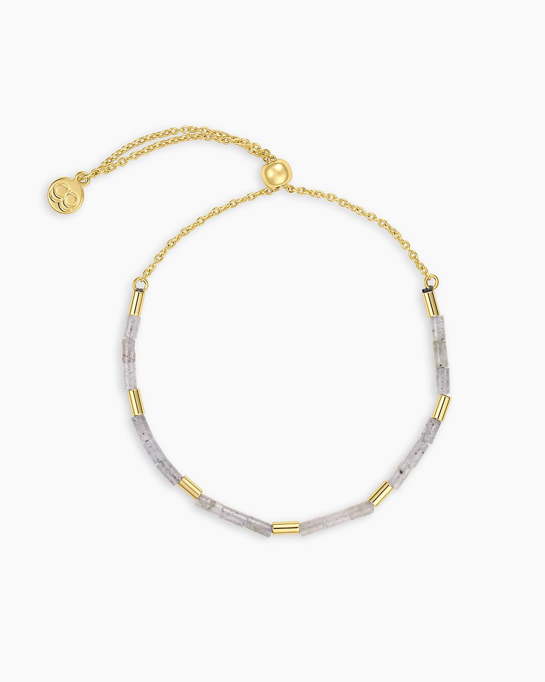 Power Gemstone Tatum Bracelet || option::Gold Plated, Labradorite