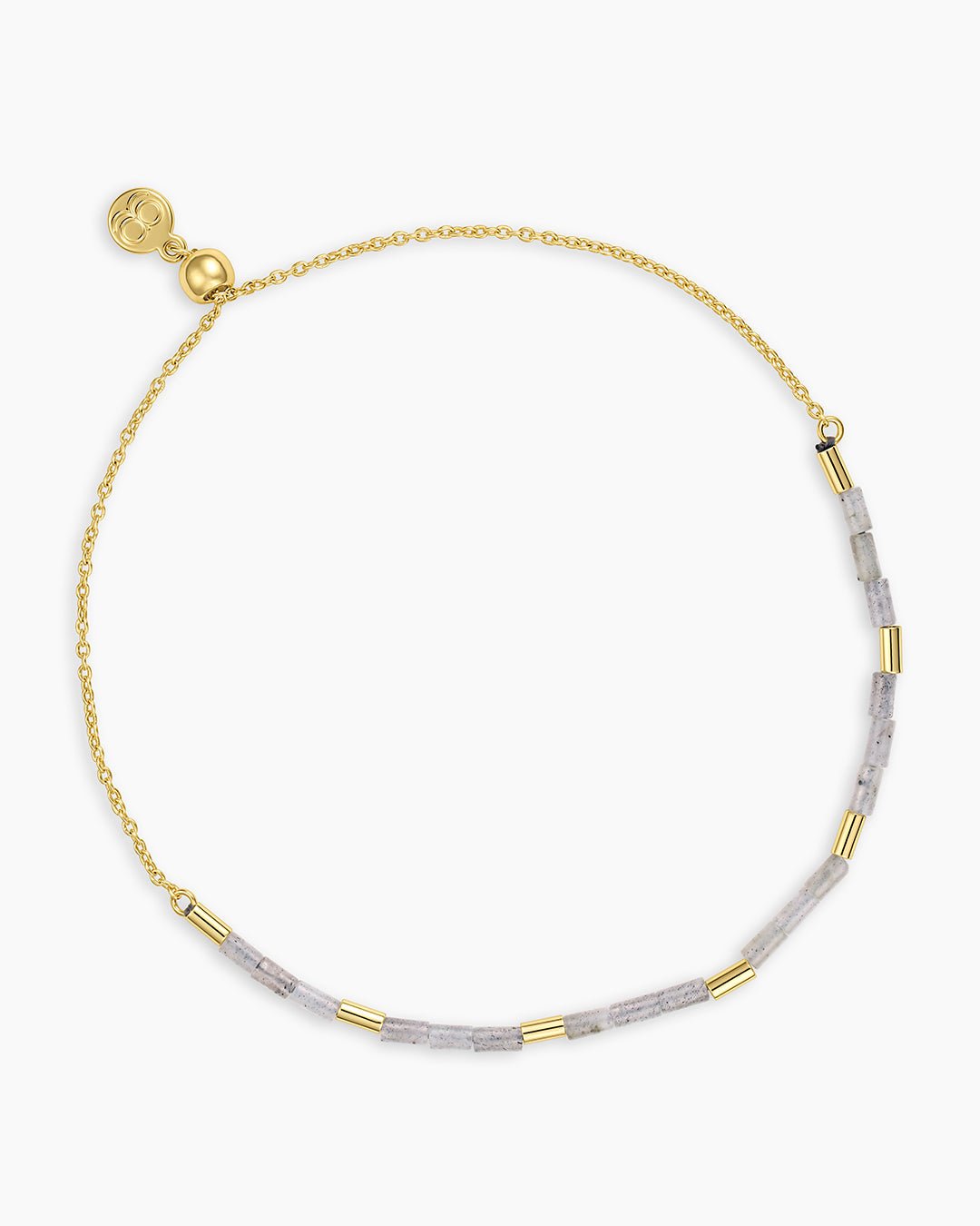 Power Gemstone Tatum Bracelet || option::Gold Plated, Labradorite