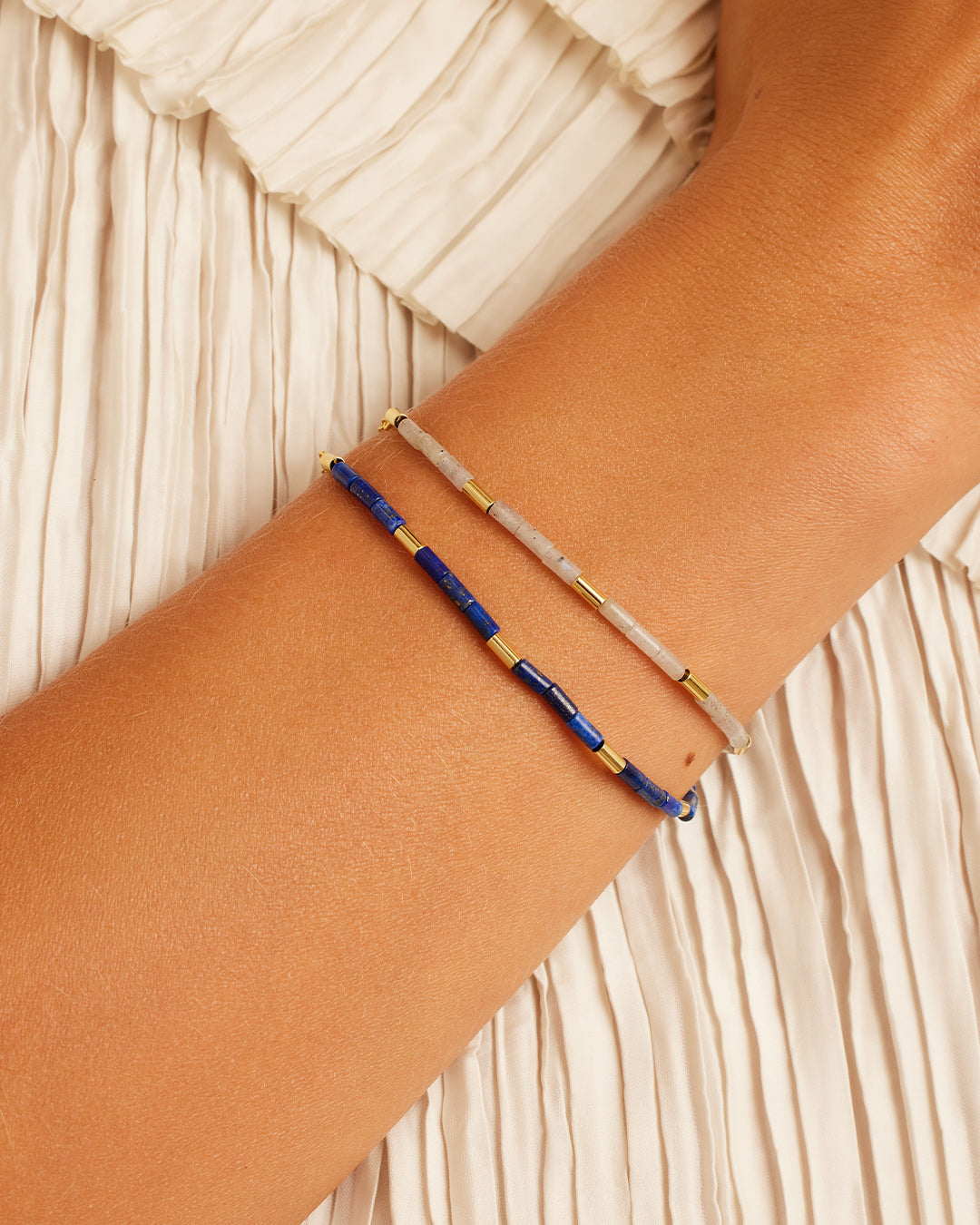 Power Gemstone Tatum Bracelet || option::18k Gold Plated, Labradorite - Balance