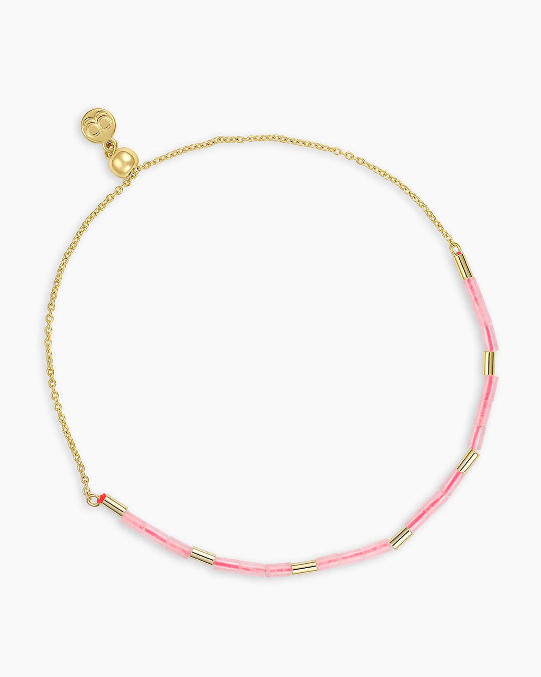 Power Gemstone Tatum Bracelet || option::Gold Plated, Rose Quartz