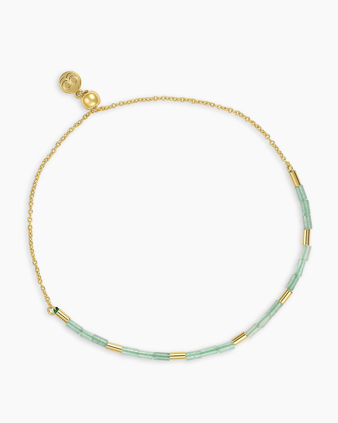 Power Gemstone Tatum Bracelet || option::18k Gold Plated, Aventurine - Luck