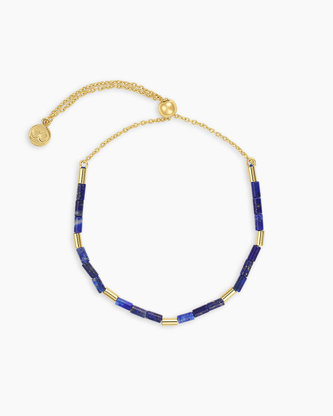 Power Gemstone Tatum Bracelet || option::18k Gold Plated, Lapis - Wisdom