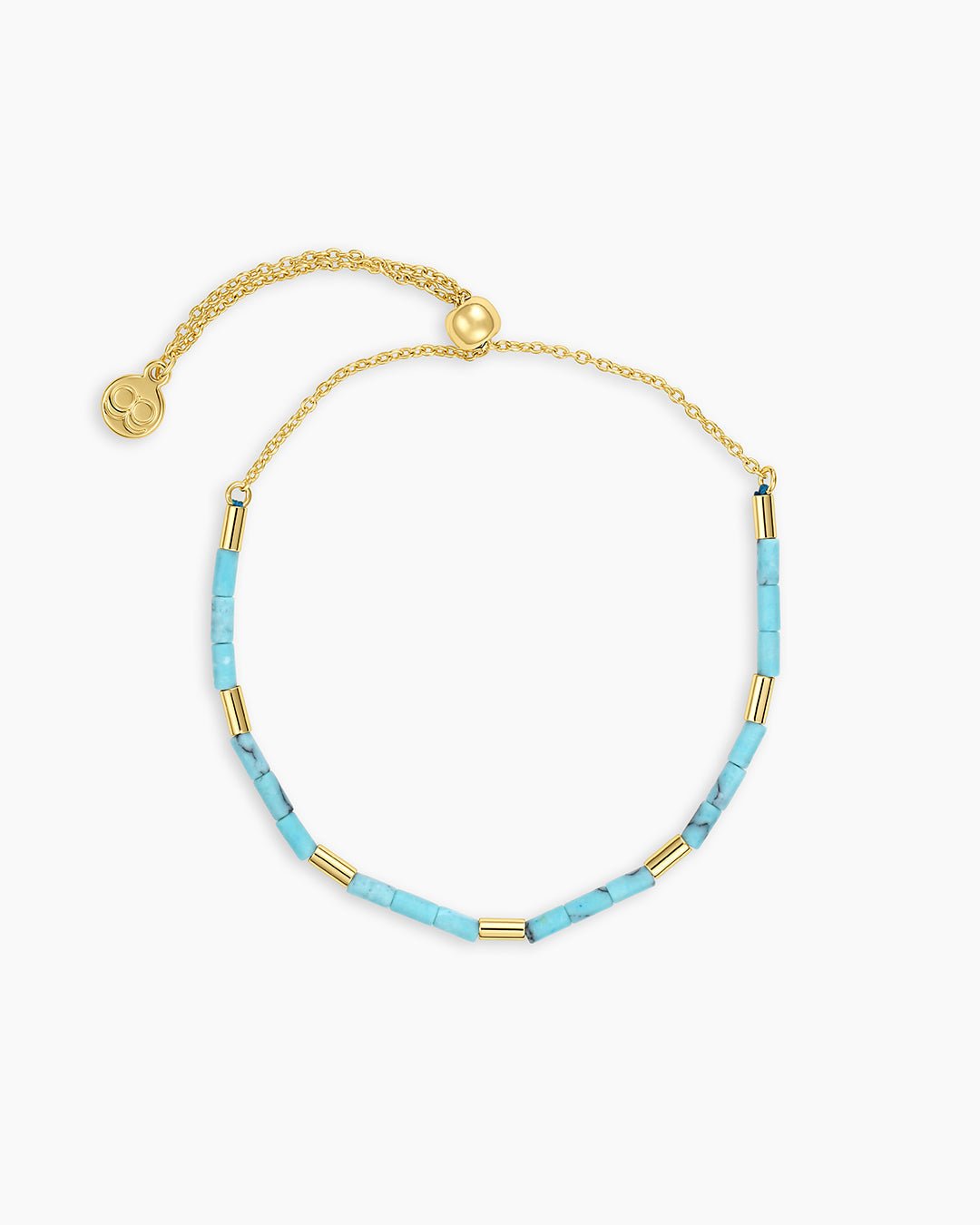 Power Gemstone Tatum Bracelet || option::Gold Plated, Turquoise