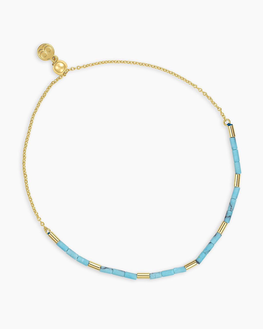 Power Gemstone Tatum Bracelet || option::Gold Plated, Turquoise