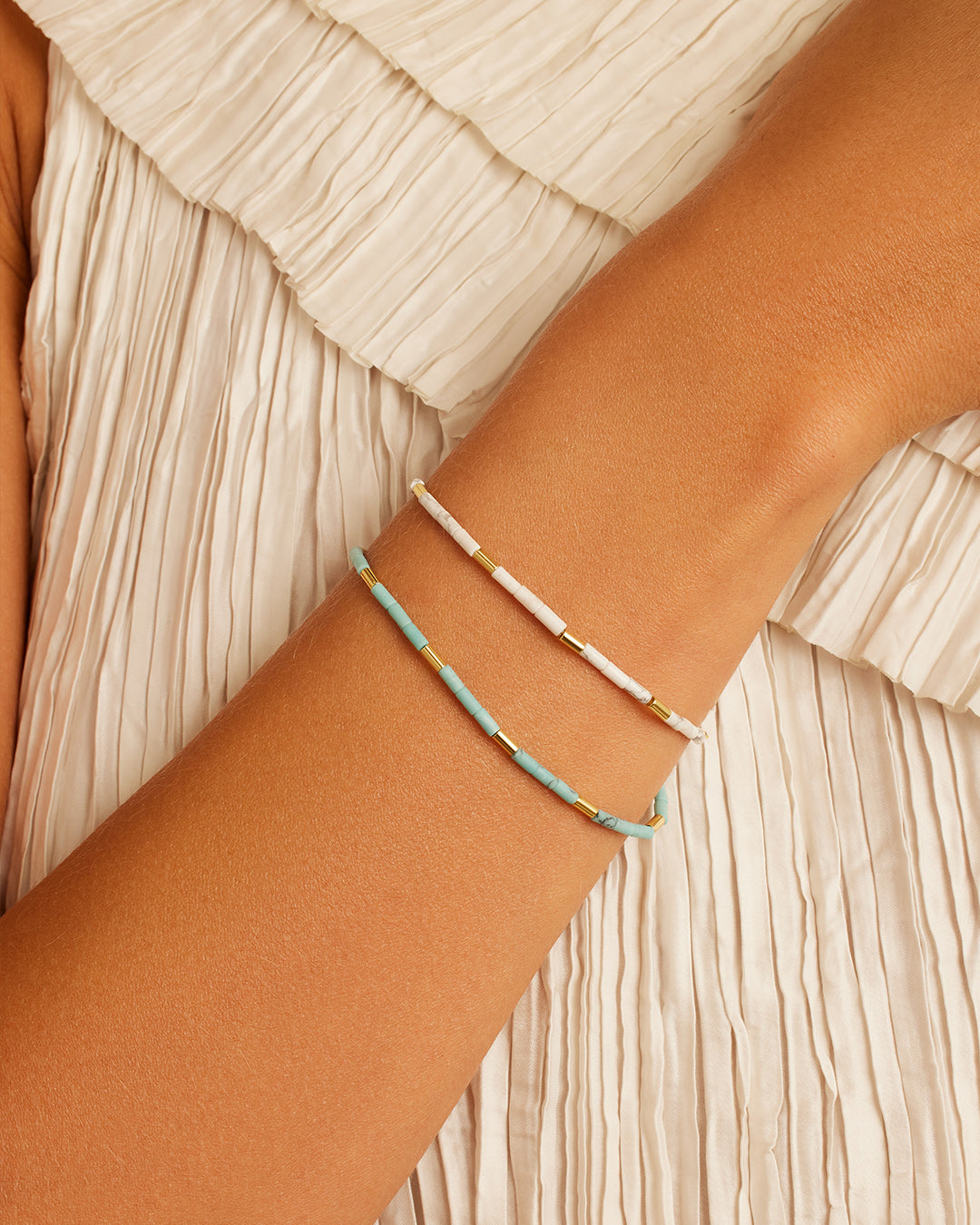 Power Gemstone Tatum Bracelet || option::18k Gold Plated, Turquoise - Healing