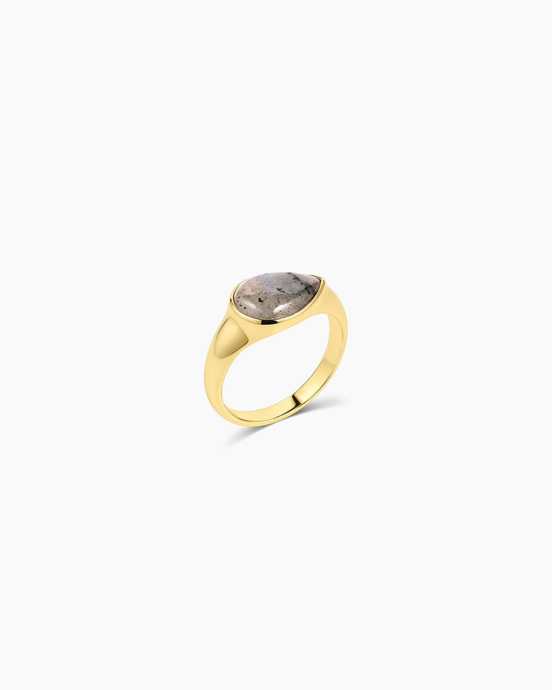 Lou Gemstone Ring - Labradorite || option::Gold Plated