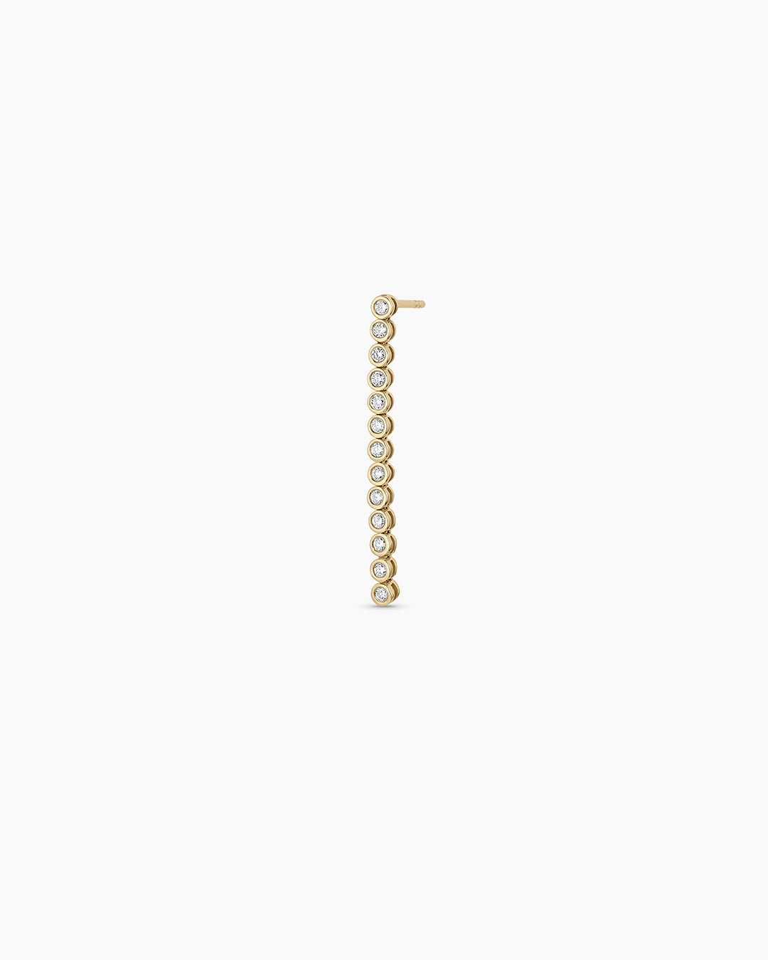 Lab Grown Diamond Classic Tennis Drop Single Earring || option::14k Solid Gold