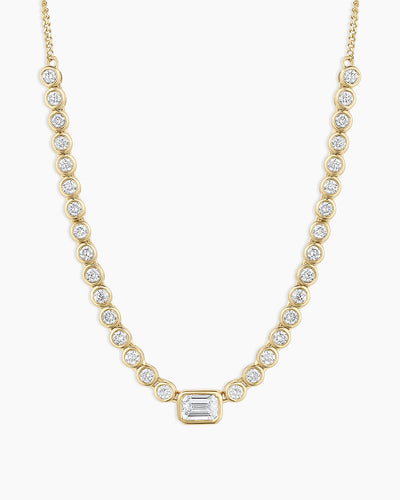Lab Grown Diamond Emerald Row Necklace