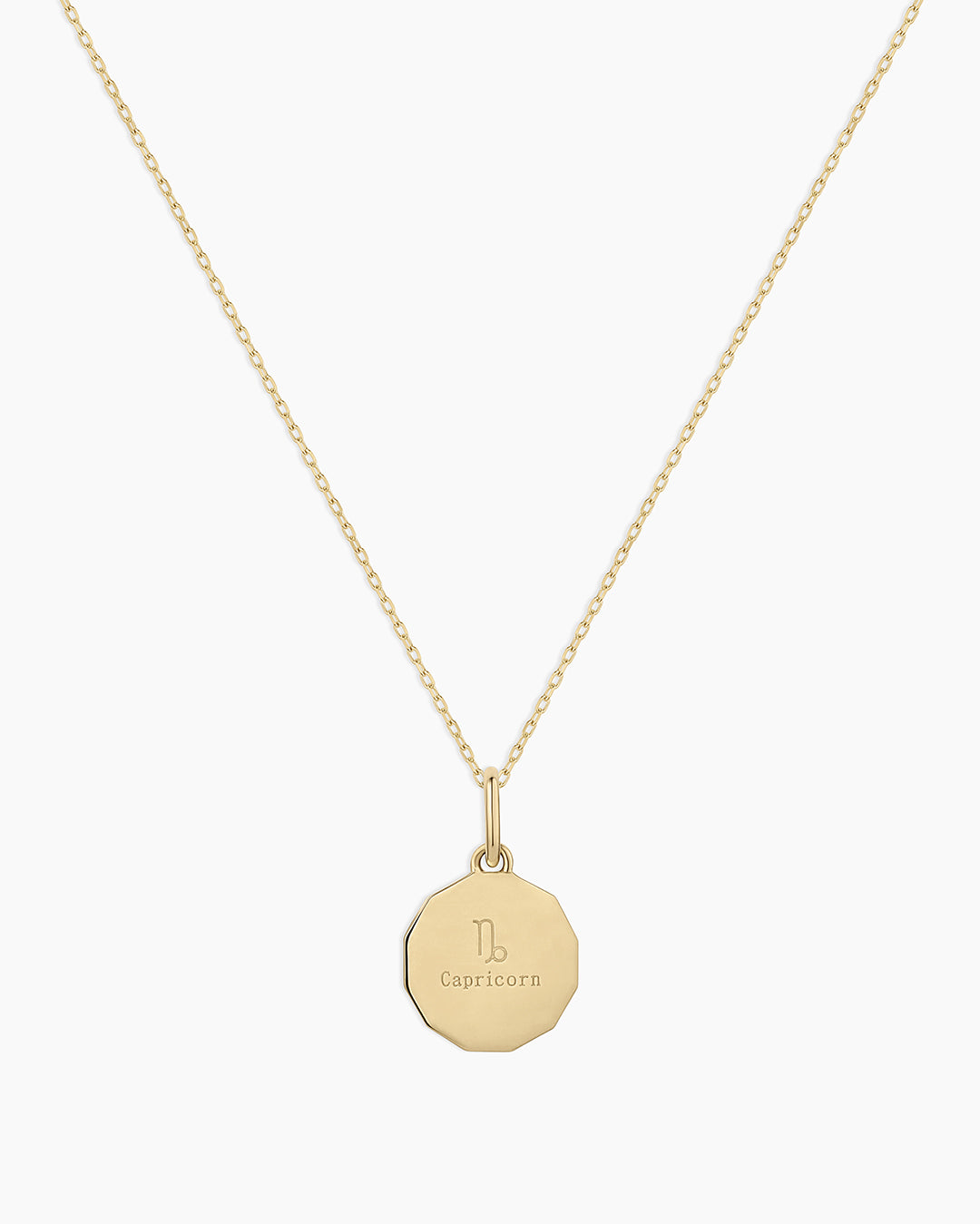 Diamond Zodiac Coin Charm Necklace