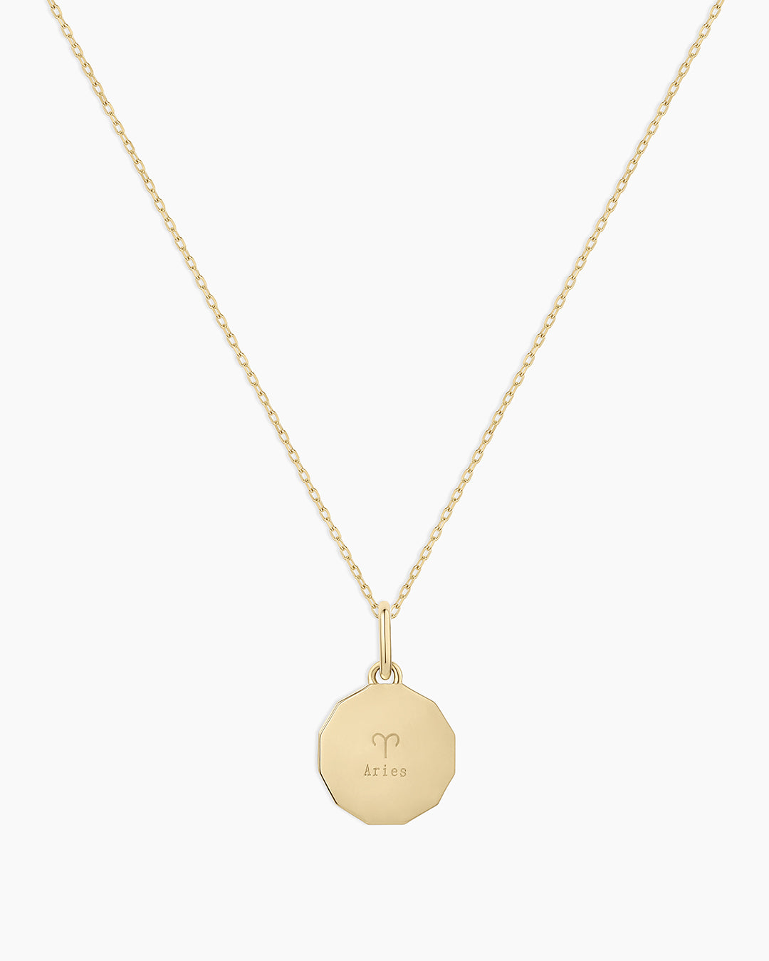 Diamond Zodiac Coin Charm Necklace