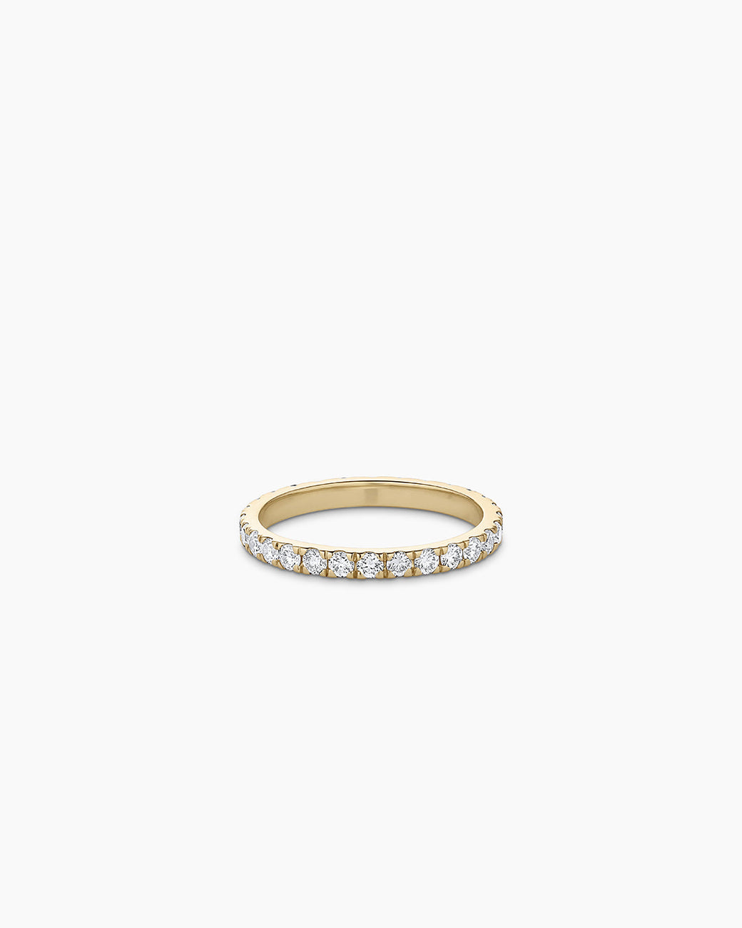 Lab Grown Diamond Eternity Ring || option::14k Solid Gold, 2mm