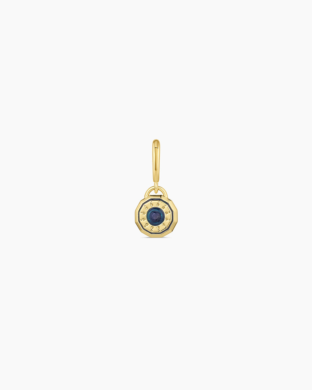 Birthstone Parker Charm || option::18k Gold Plated, Blue Sapphire - September