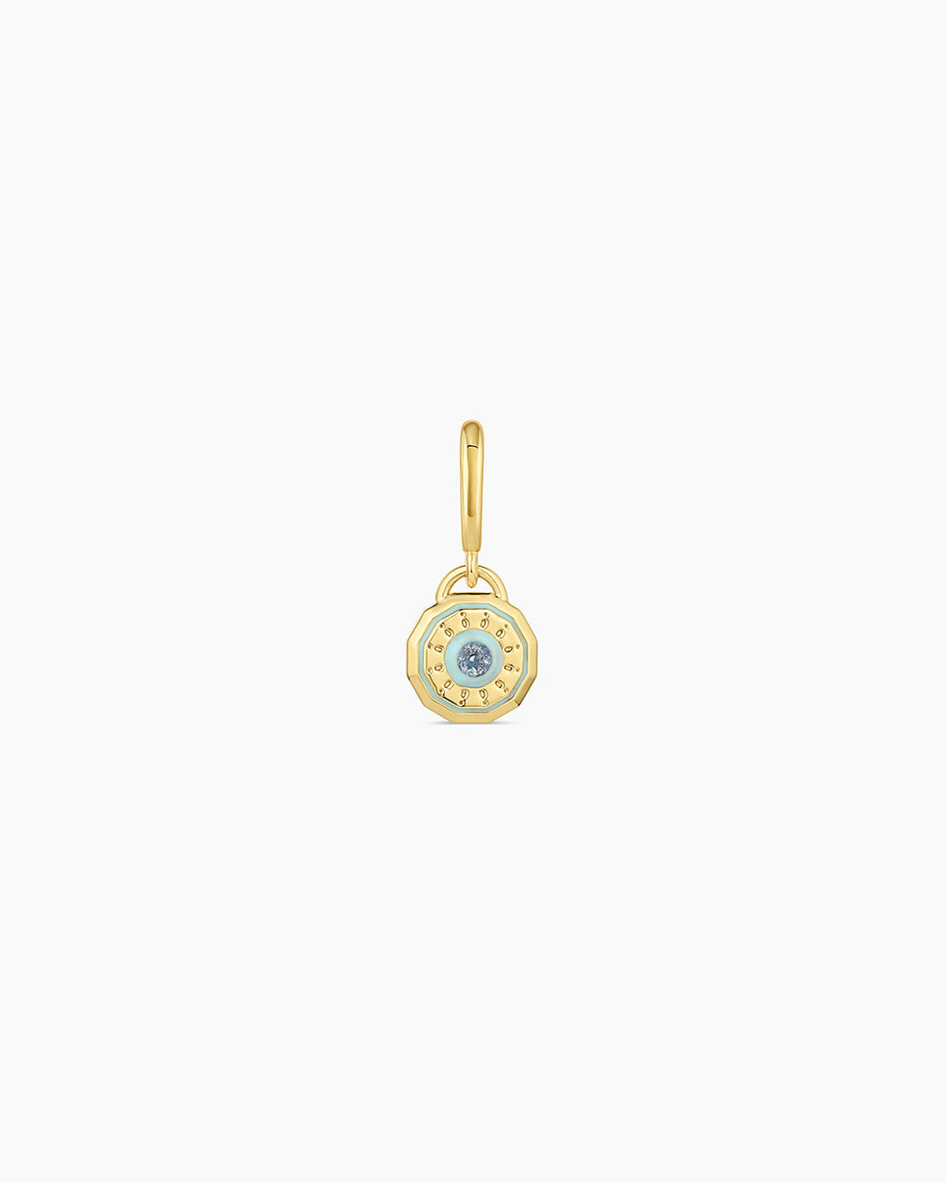 Birthstone Parker Charm || option::18k Gold Plated, Aquamarine - March