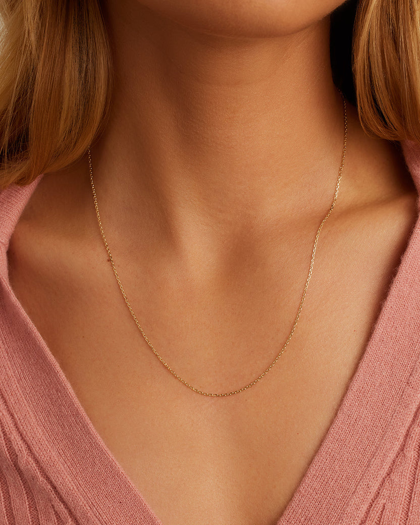 14k Gold Delicate Necklace Link Chain | gorjana