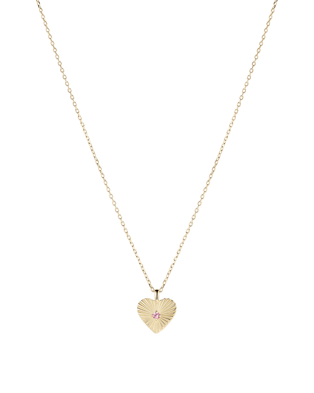 Pink Sapphire Vintage Heart Necklace