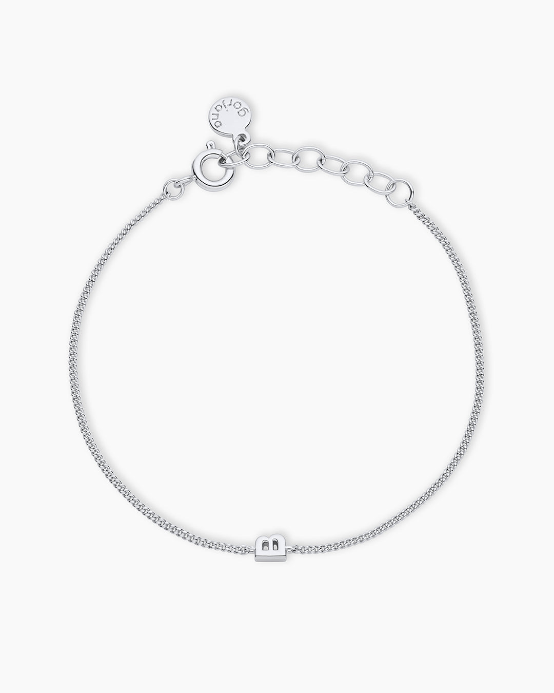 Wilder Mini Alphabet Bracelet || option:: Silver Plated, B