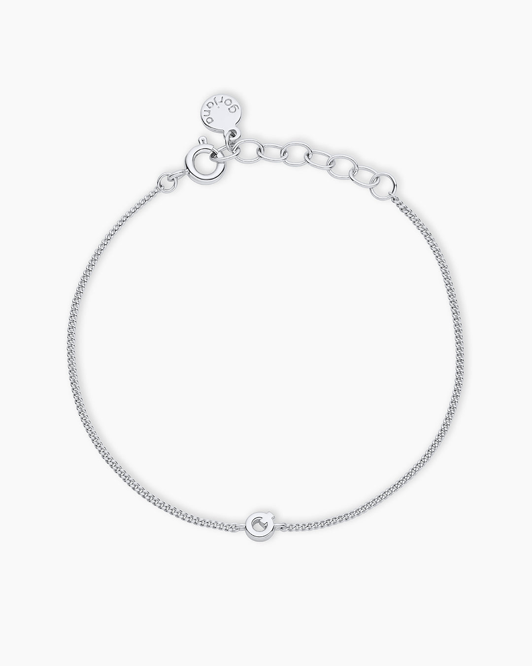 Wilder Mini Alphabet Bracelet || option:: Silver Plated, Q
