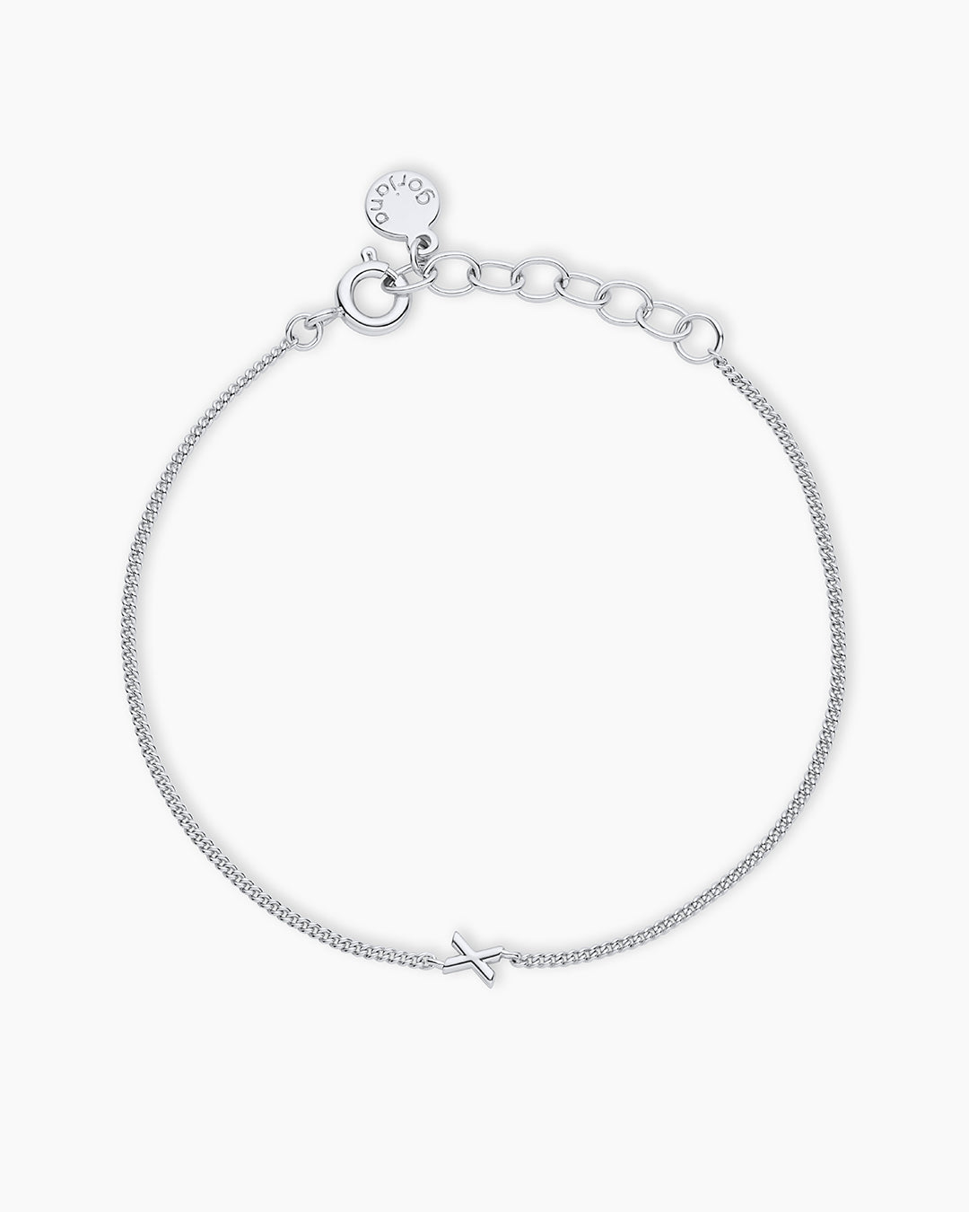 Wilder Mini Alphabet Bracelet || option:: Silver Plated, X