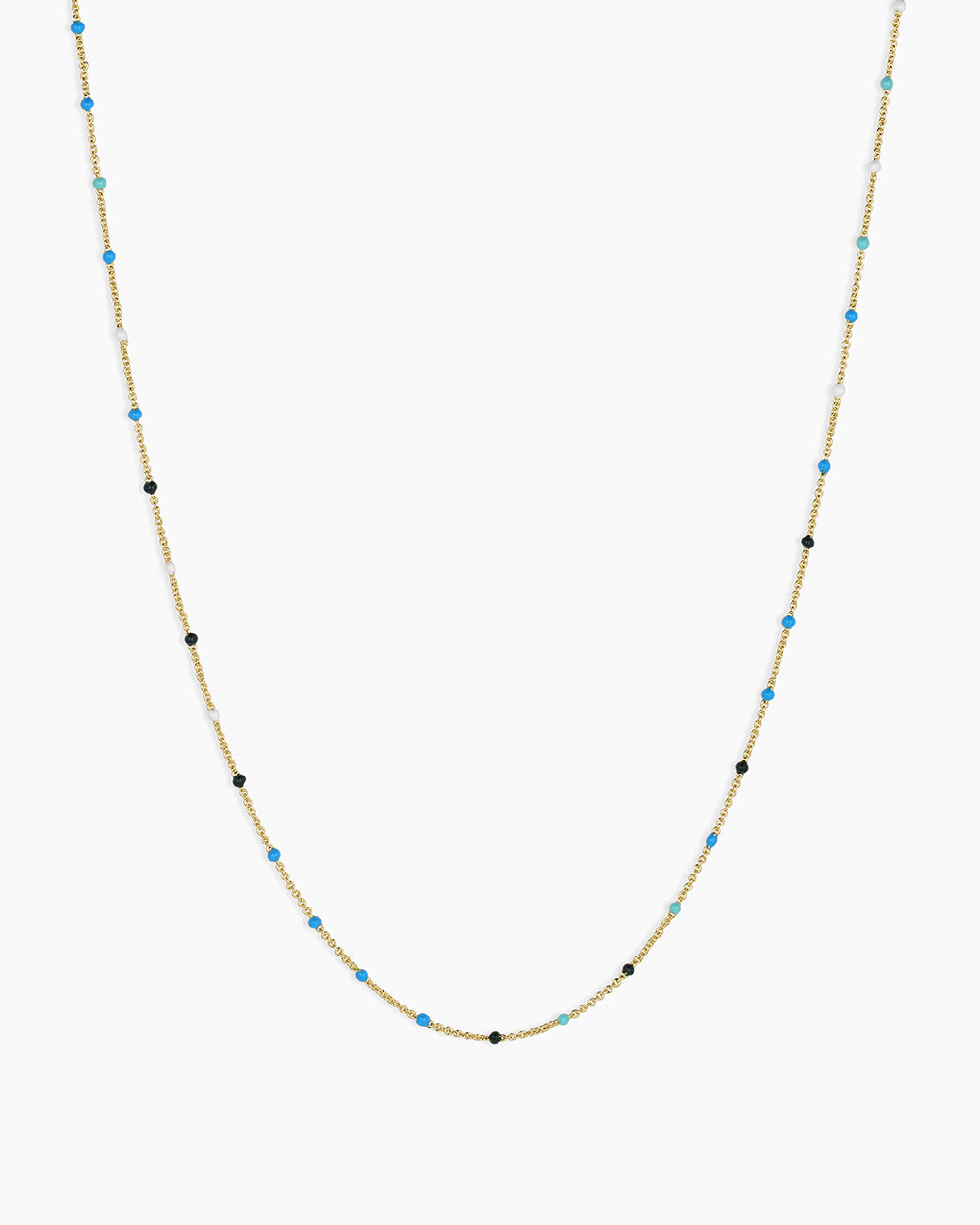 Capri Short Necklace || option::18k Gold Plated, Laguna