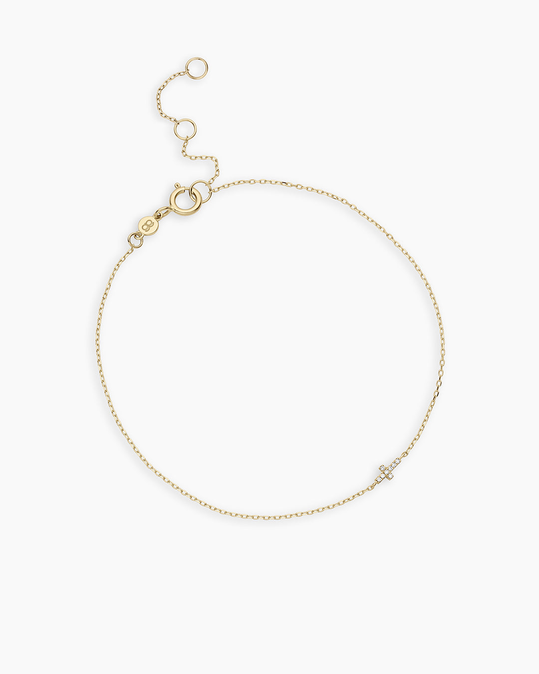 Diamond Cross Bracelet || option::14k Solid Gold