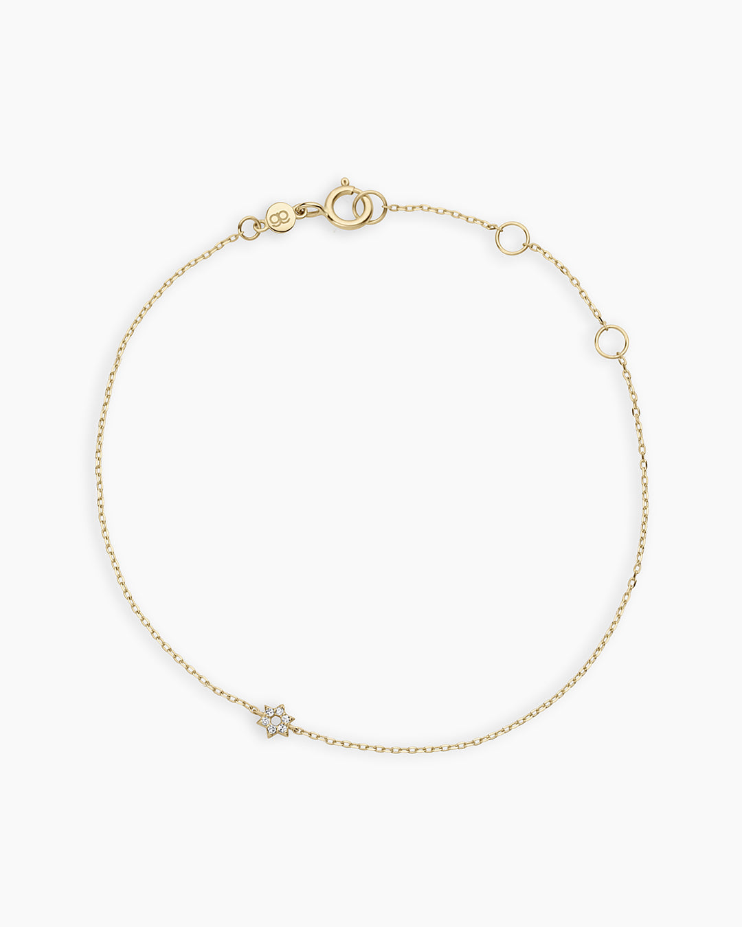 Diamond Star of David Bracelet || option::14k Solid Gold