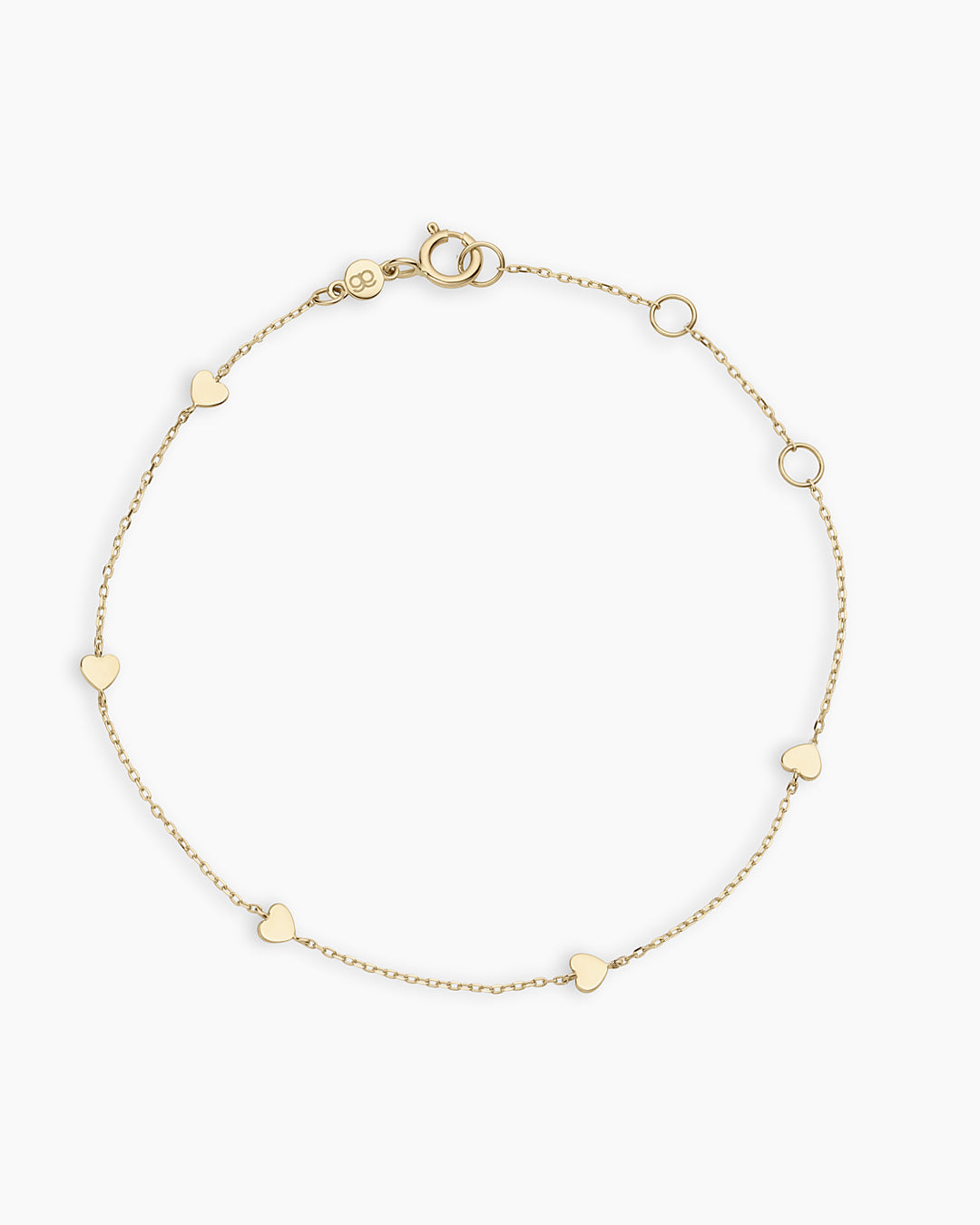 14k Gold Amour Heart Bracelet || option::14k Solid Gold