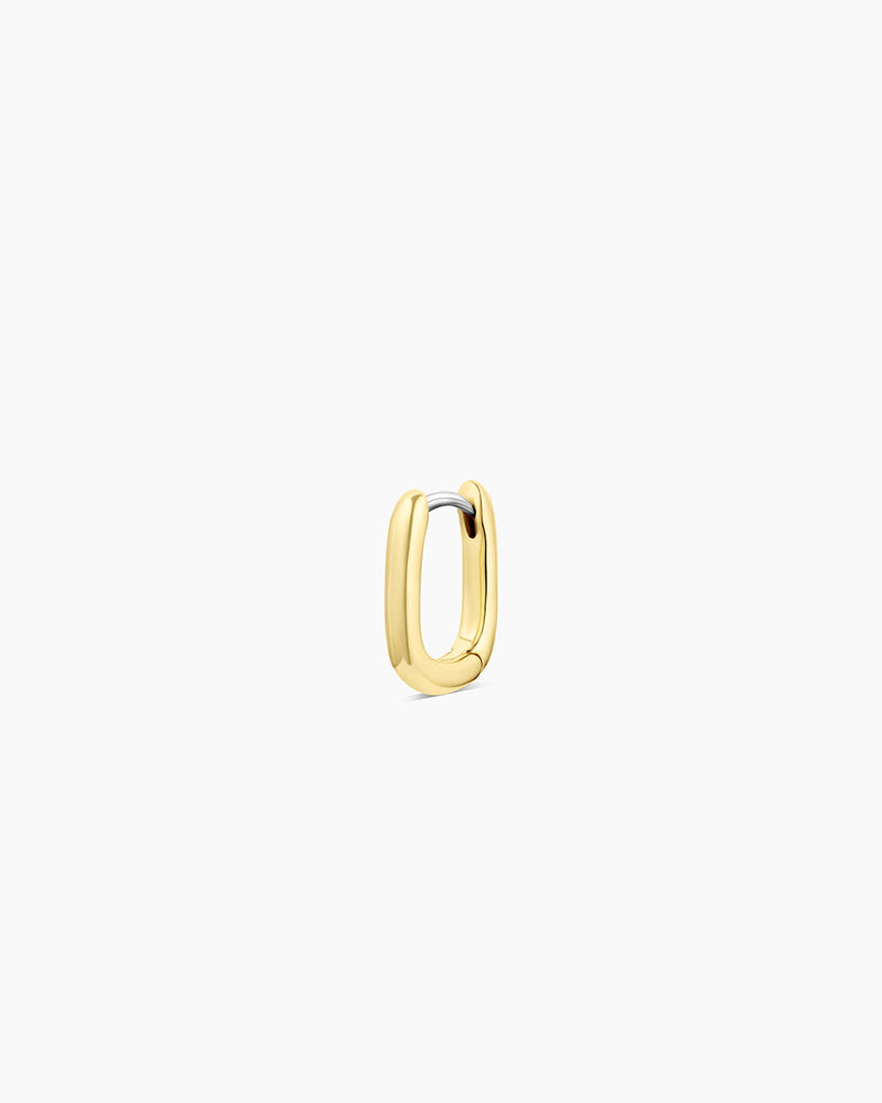 Lou Link Charm Huggie || option::18K Gold Plated